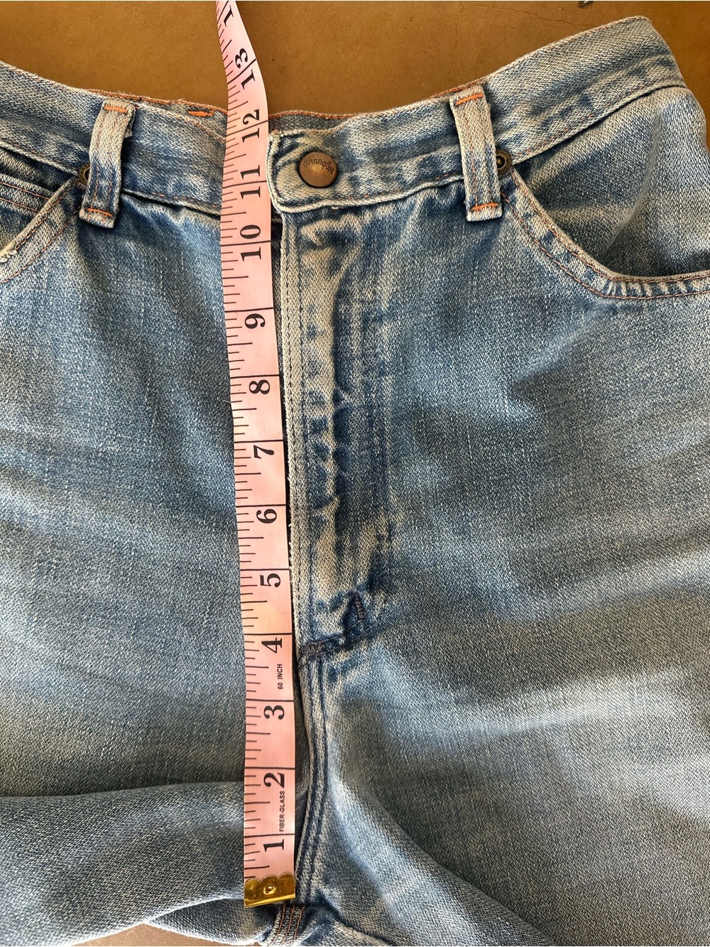 Vintage Wrangler High-Waist Cutoff Denim Shorts with Back Cinch - Picture 6 of 8